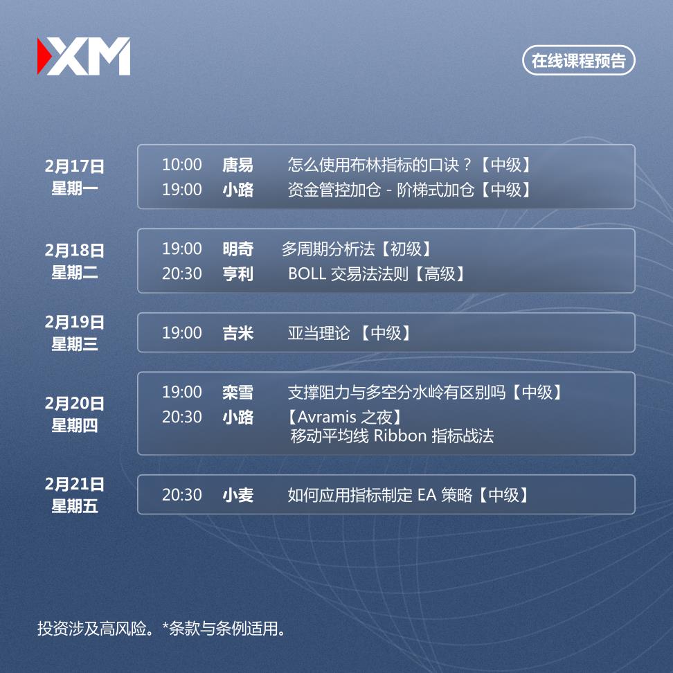 【XM Group】:中文在线直播讲座,本周预告(图1) 【XM Group】:中文在线直播讲座,本周预告(图1)