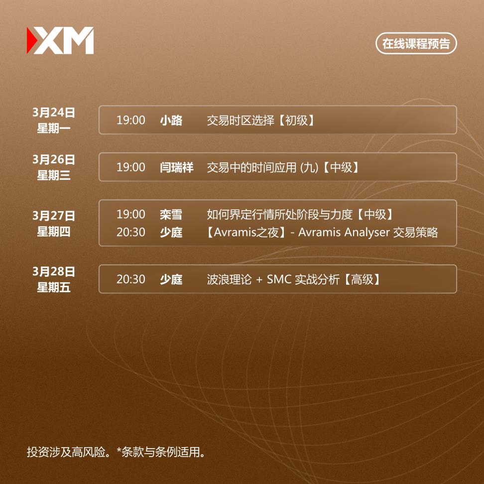 【XM官网】：中文在线直播讲座，本周预告(图1)