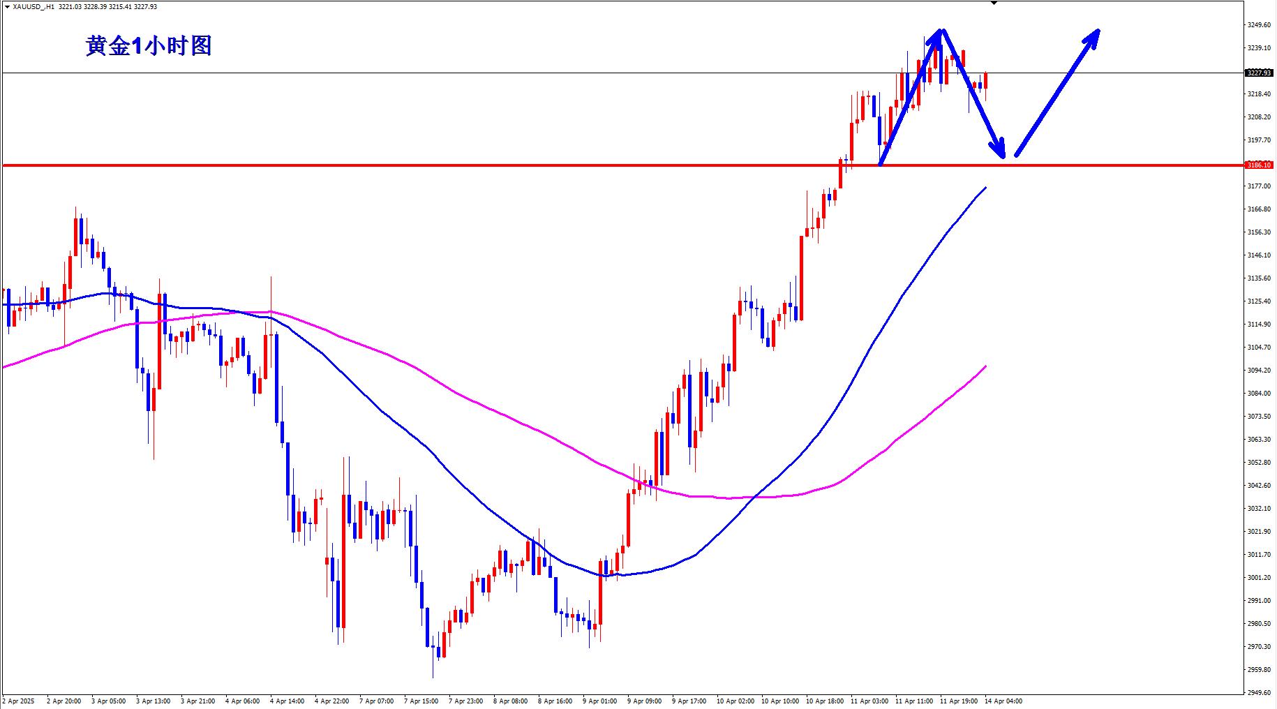 【XM外汇决策分析】：黄金早盘回落继续多(图1)